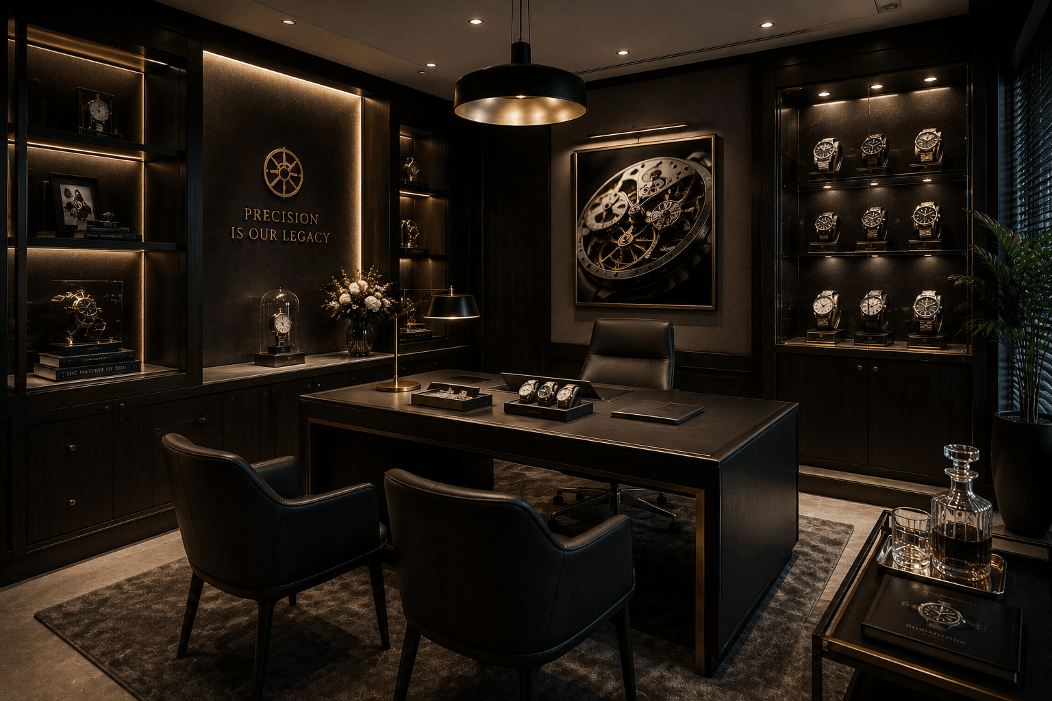 Consultation room — a single timepiece presented on a tray